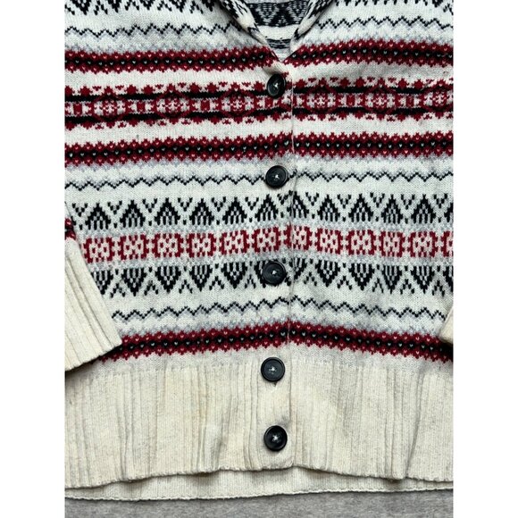 Cambridge Dry Goods Lambs Wool Blend Button Down Cardigan Sweater Medium - Picture 3 of 8